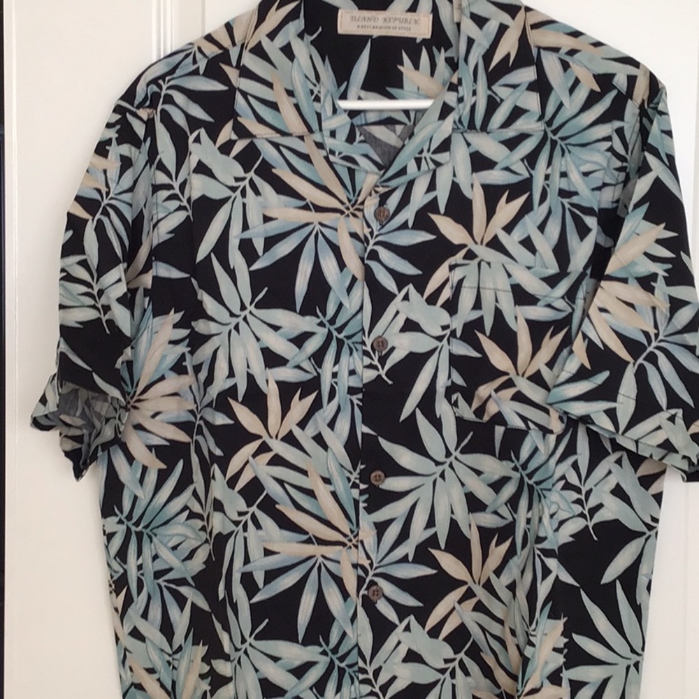 Mens Tropical Silk Shirt - Size L